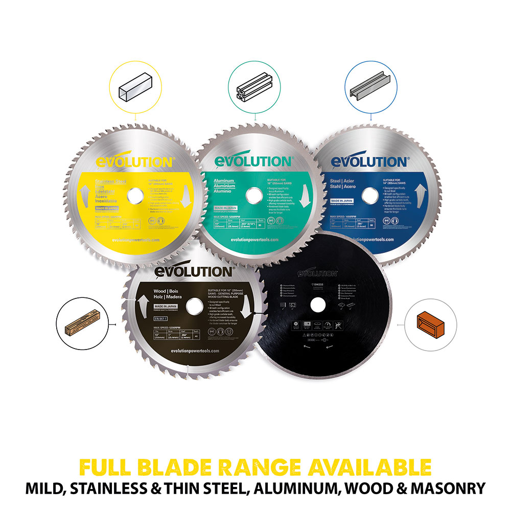 Evolution 10BLADESSN | 10 in. | 66T | 1 in. Arbor | Stainless Steel TCT Blade