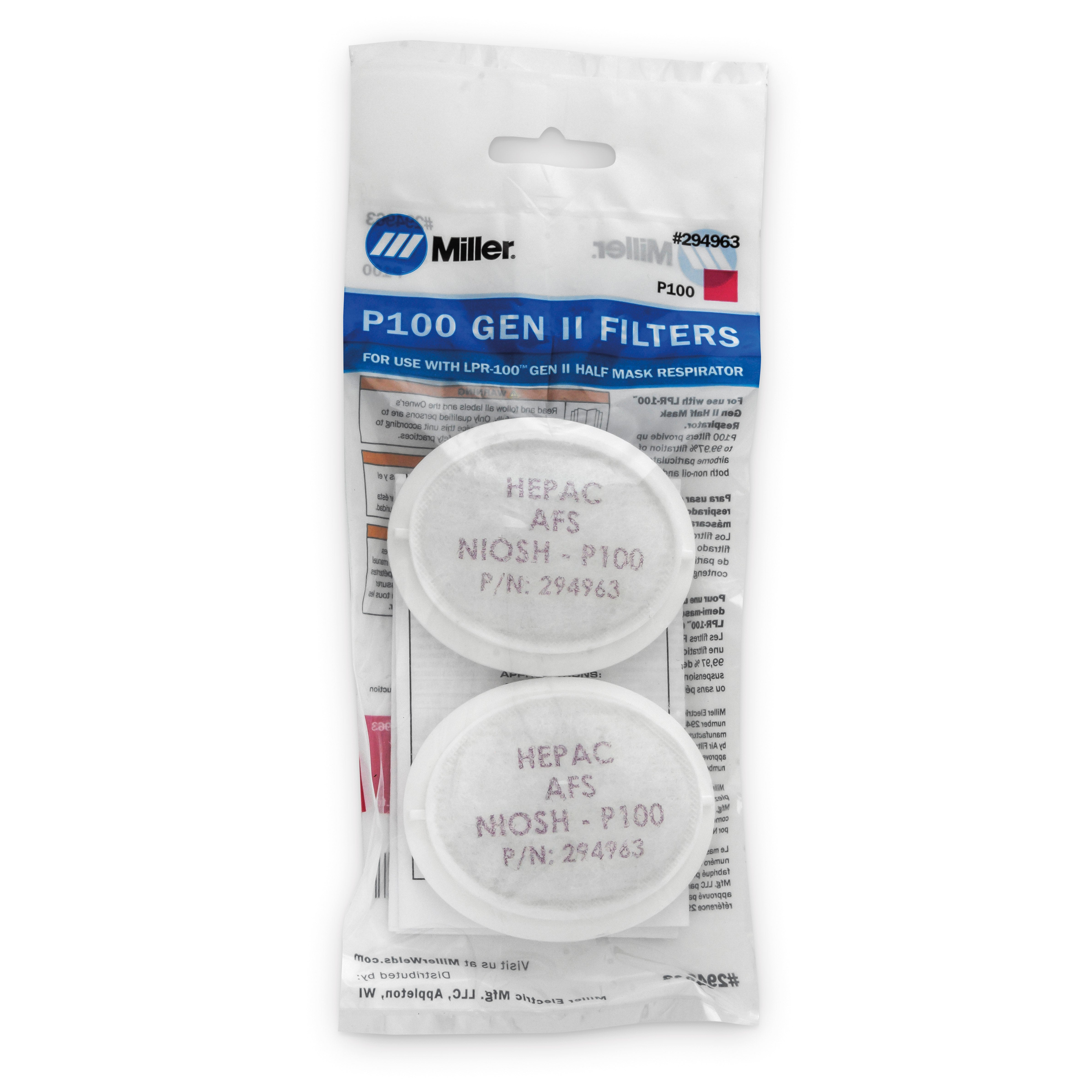 Miller LPR-100 Gen II Low Profile Respirator with P100 Filter