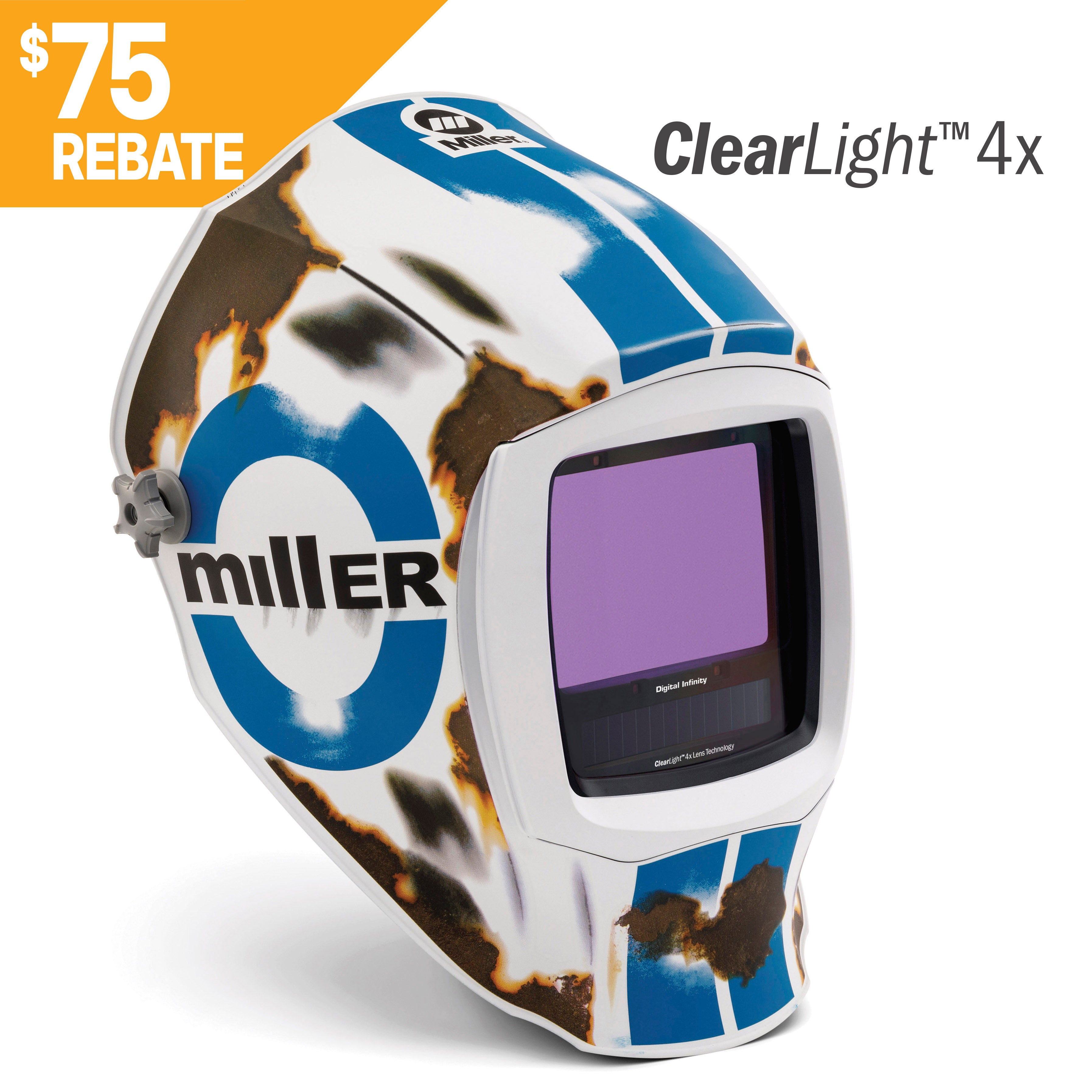 Miller Digital Infinity Welding Helmet w/ ClearLight 4x Lens, Relic