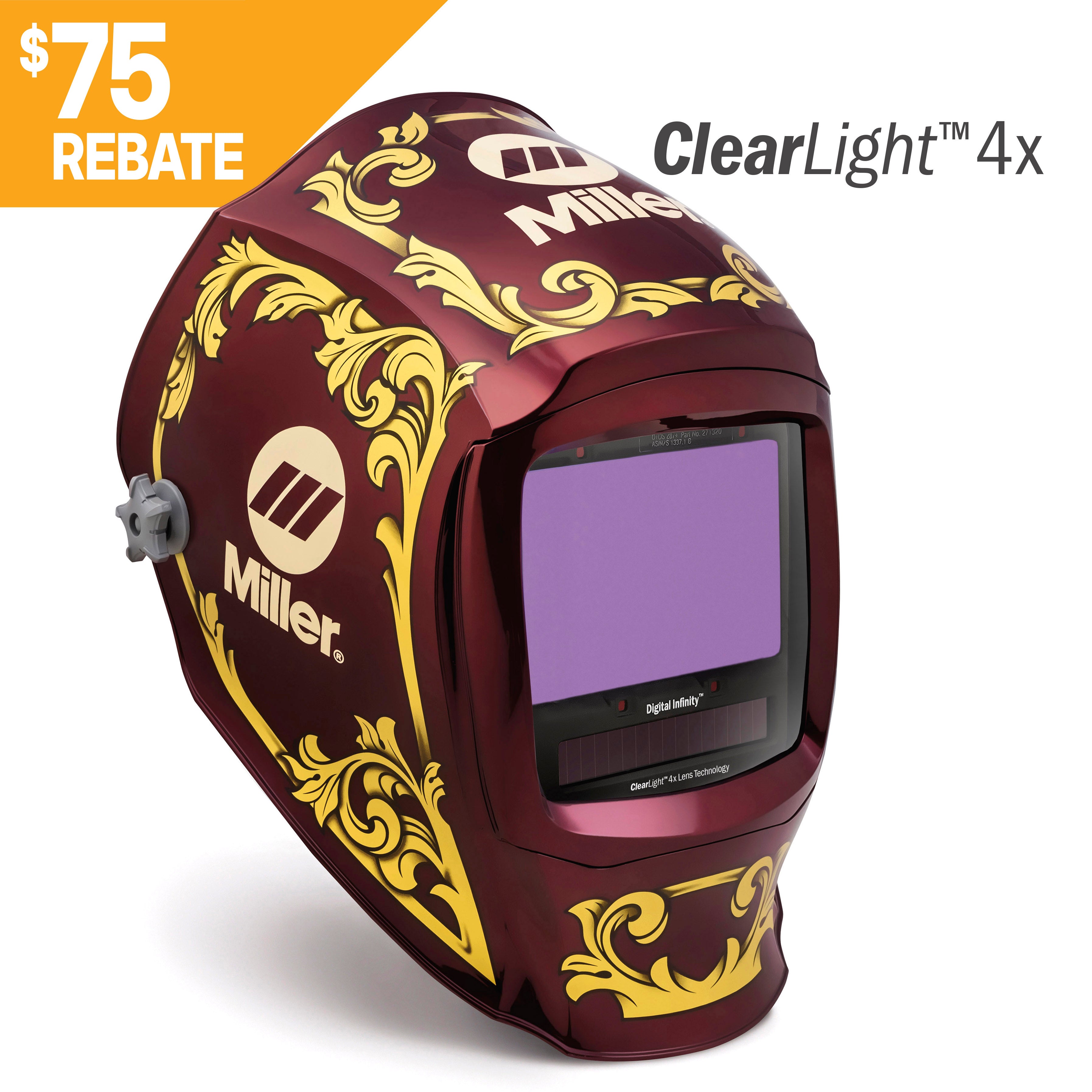 Miller Digital Infinity Welding Helmet w/ ClearLight 4X, Imperial