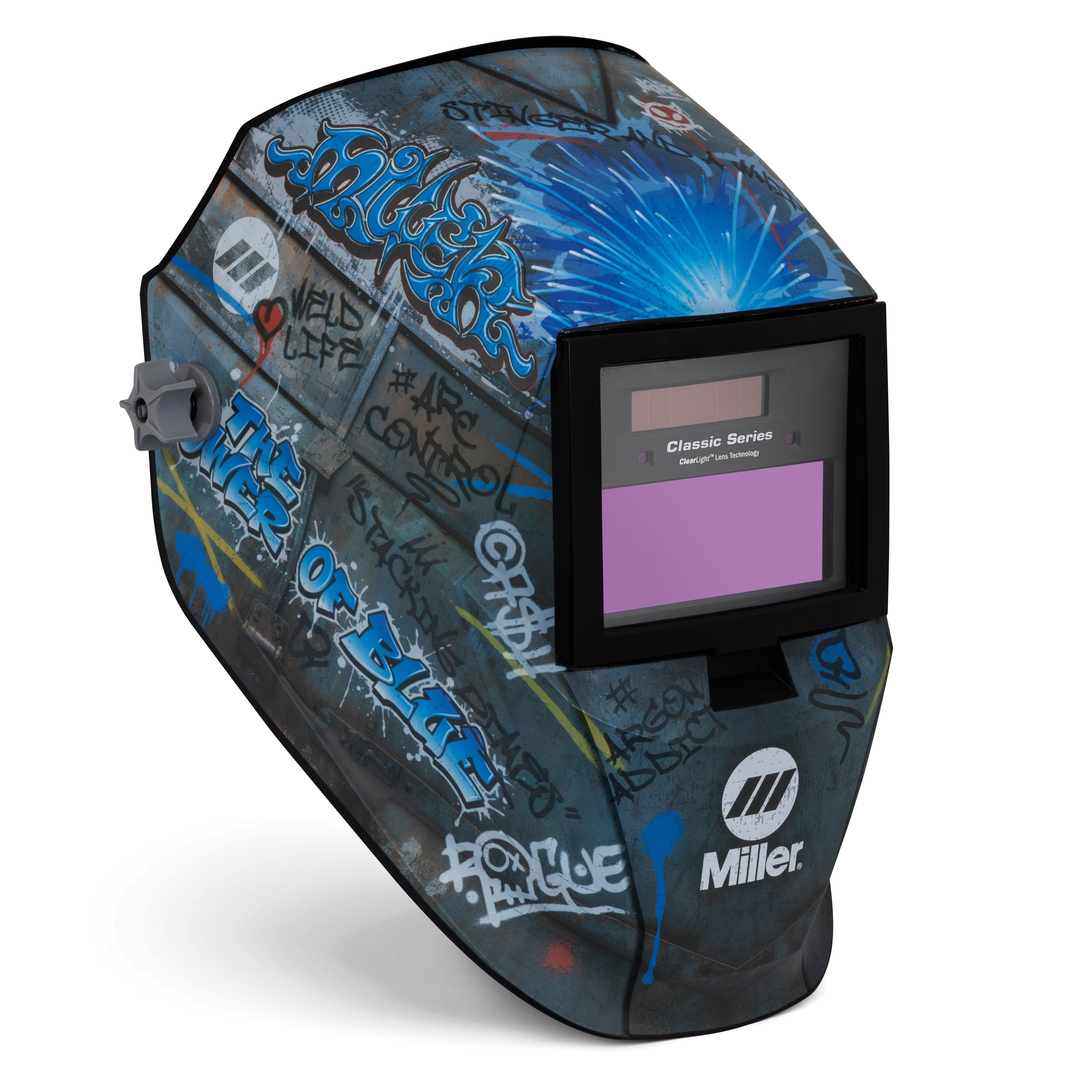 Miller Classic Series Welding Helmet w/ ClearLight 2.0, Street Sparks - 299618