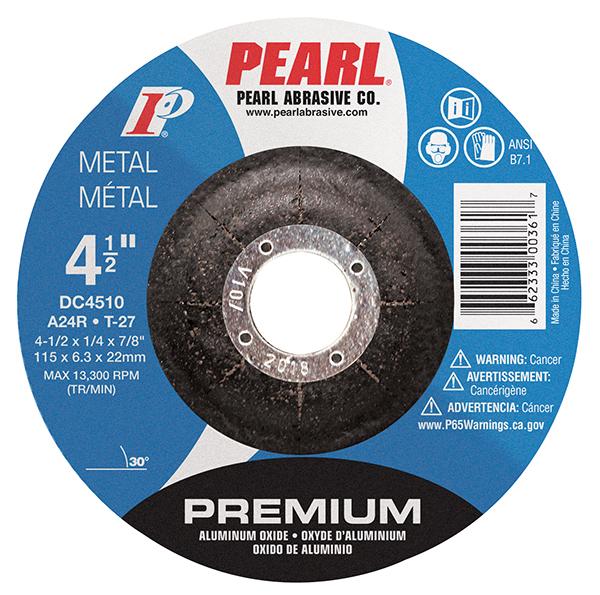 DC4510 Depressed Center Premium Aluminum Oxide Grinding Wheel, 4.5" x 1/4" (25 Pack)
