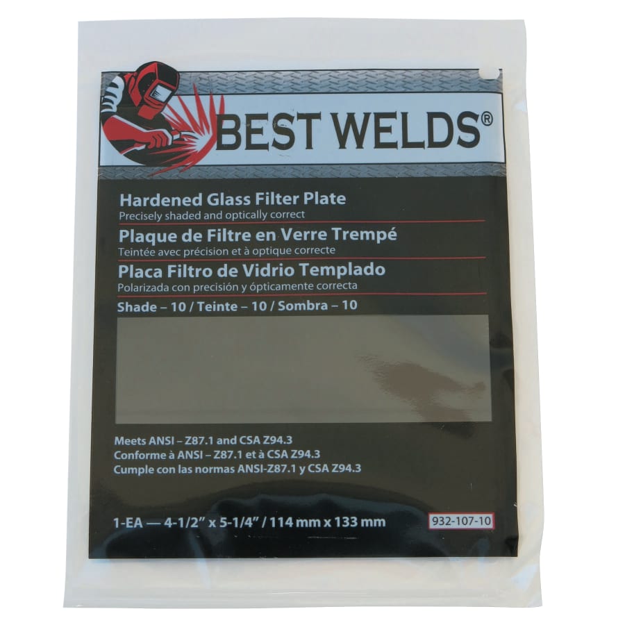 Best Welds Shaded Glass Filter Plate 4.5" x 5.25" - 932-107