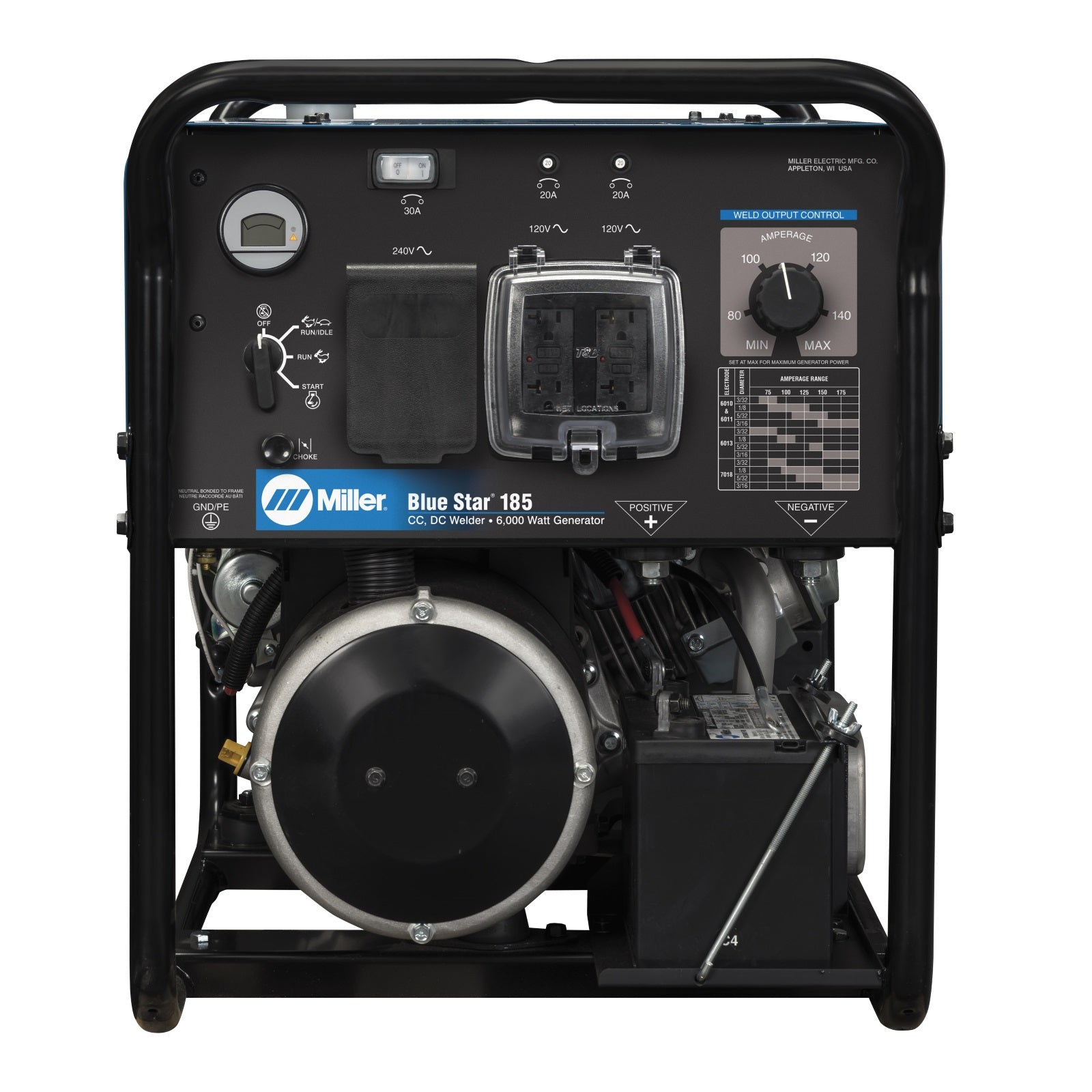 Miller Blue Star 185 Welder/Generator with GFCI Receptacles - 907664