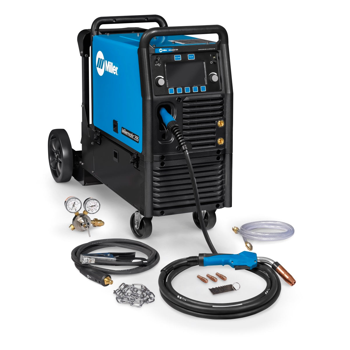 Miller Millermatic 255 MIG/Pulsed MIG Welder- 208/240V with Running Gear - 951766