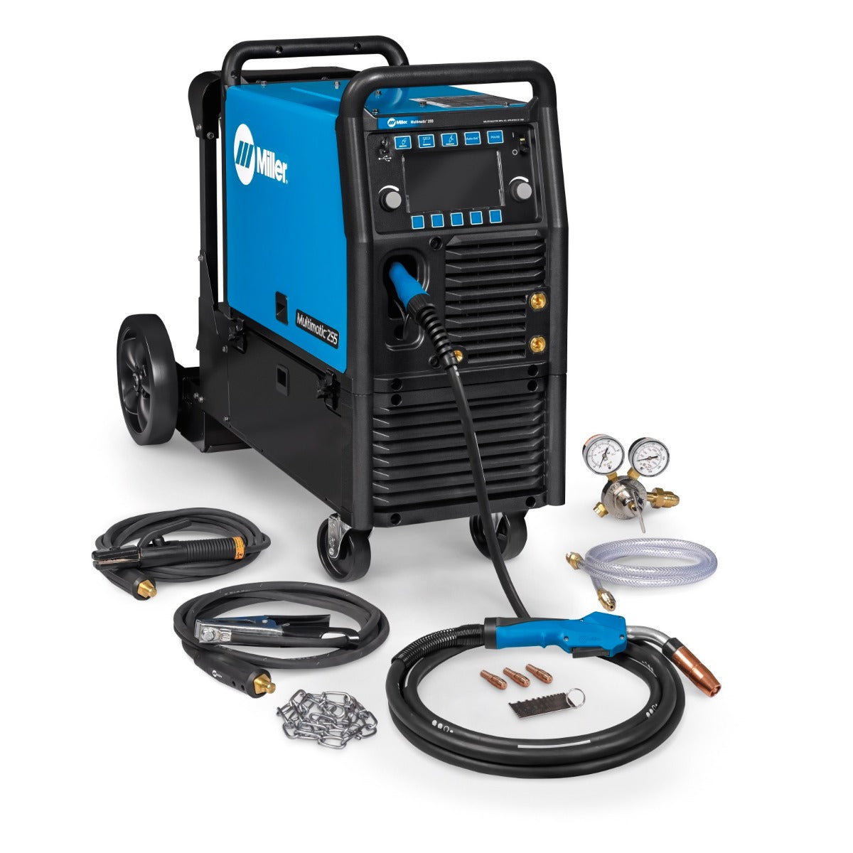 Miller Multimatic 255 Pulsed Multiprocess Welder w/Running Gear, 208-575V - 951767