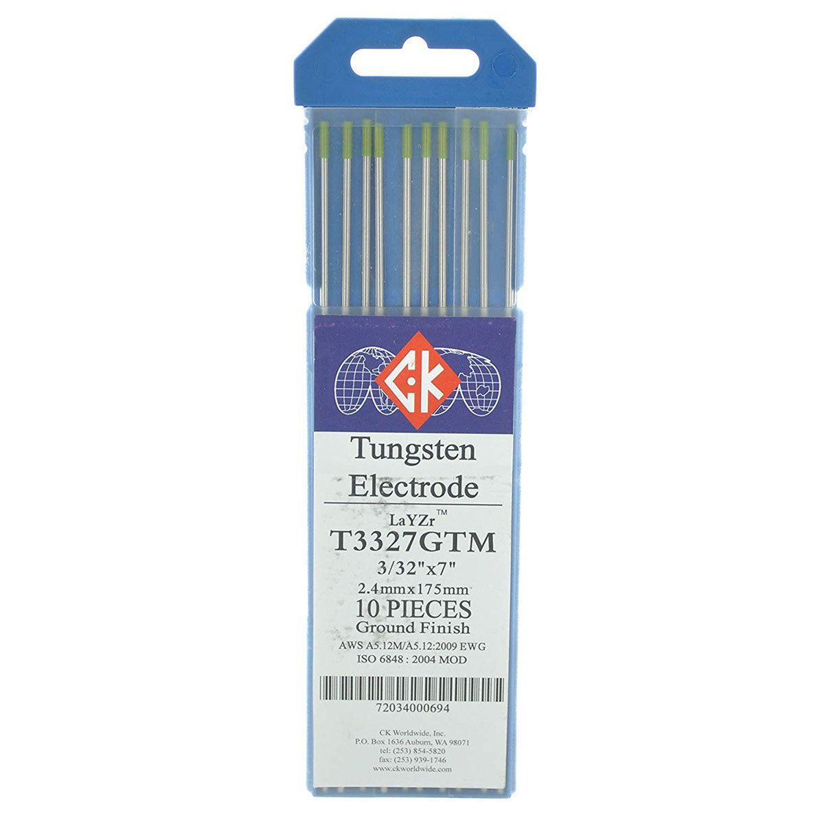 CK Worldwide LaYZr (Chartreuse) Tungsten, 10pk