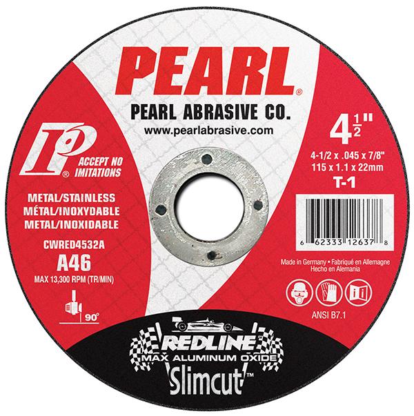 CWRED4532A Slimcut™ Redline Max AO™ Cut-Off Wheels, T-1, 4.5" X .045 X 7/8 A46 (25 Pack)