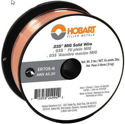 Hobart ER70S-6 MIG Welding Wire, 2lb Spool