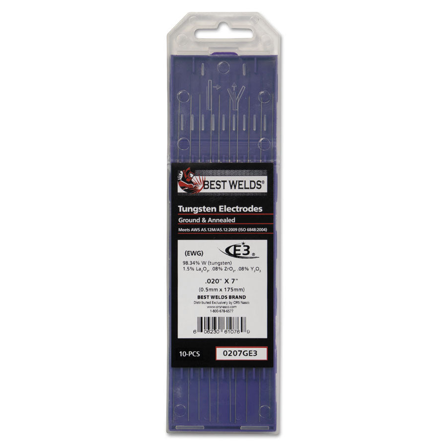 Best Welds E3 Tungsten Electrodes, 10pk
