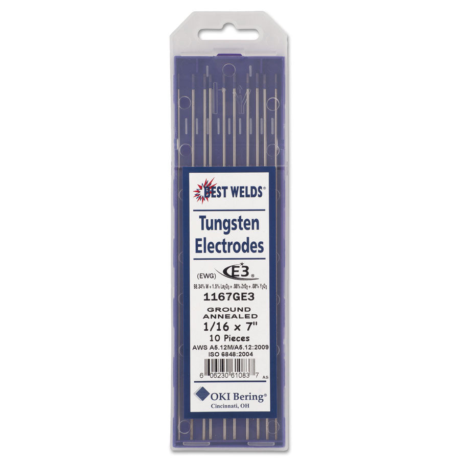 Best Welds E3 Tungsten Electrodes, 10pk