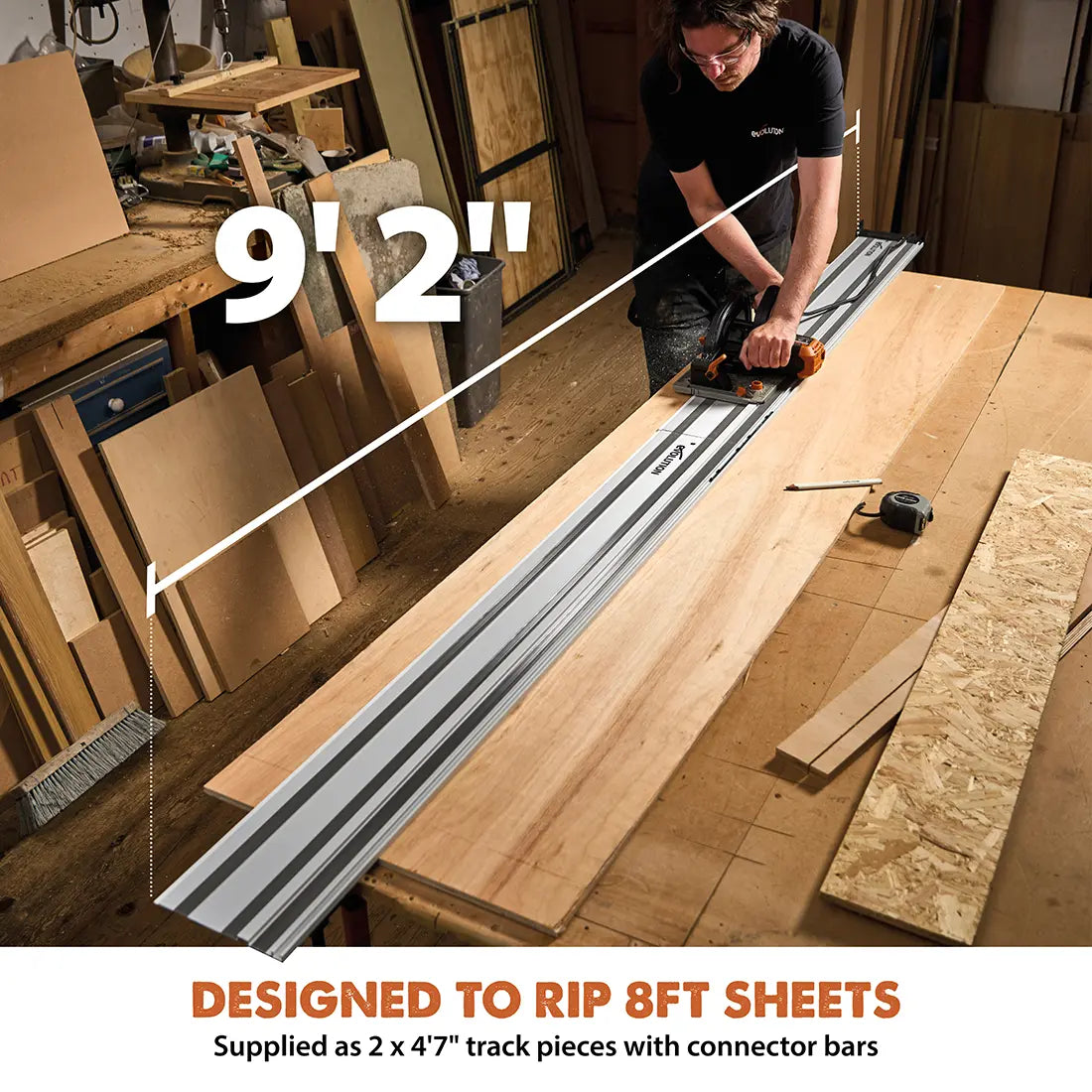 Evolution ST2800 G2 9ft 2in |110" Circular Saw Track Kit