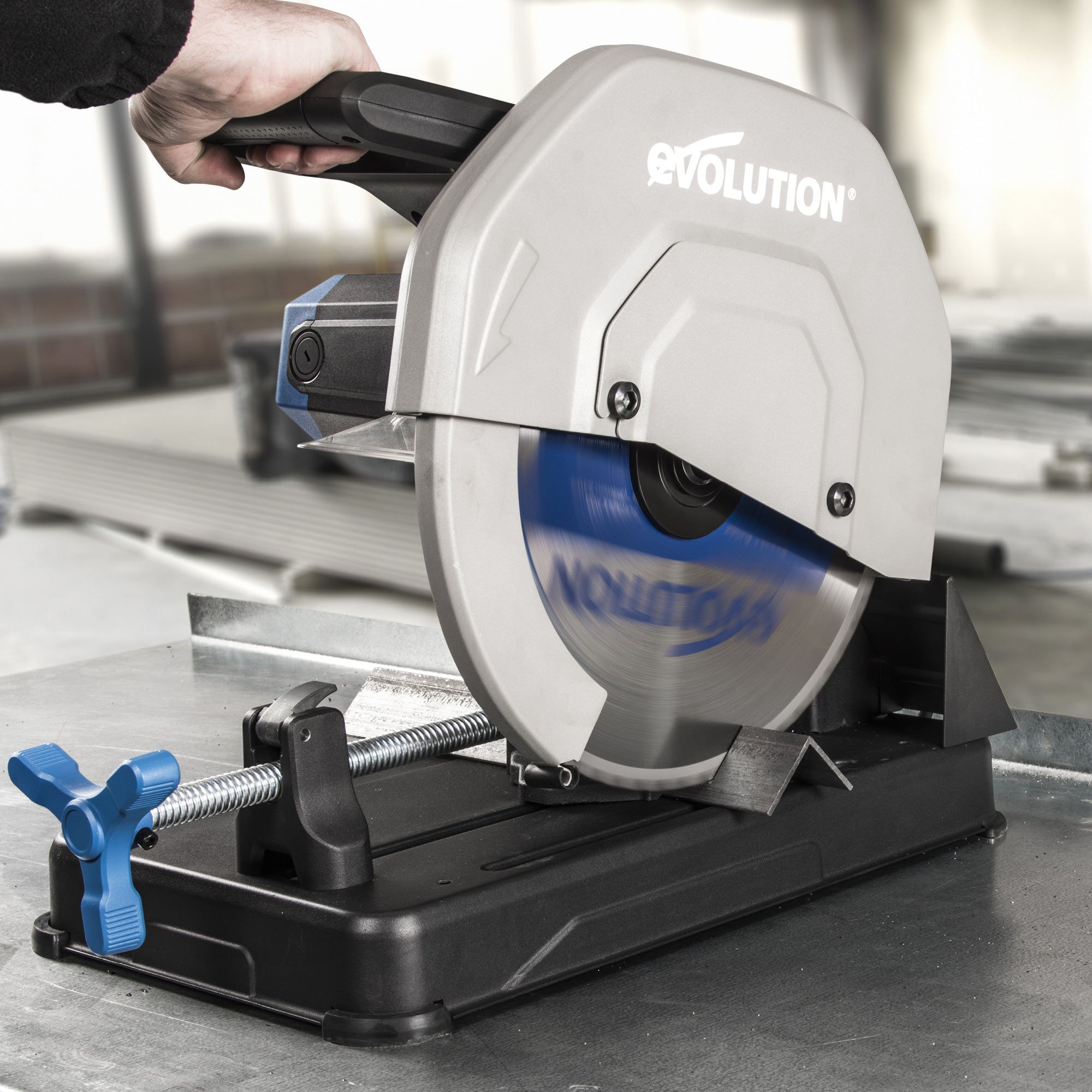 Evolution S355CPSL Metal Cutting Chop Saw w/ 14 in. Mild Steel Blade