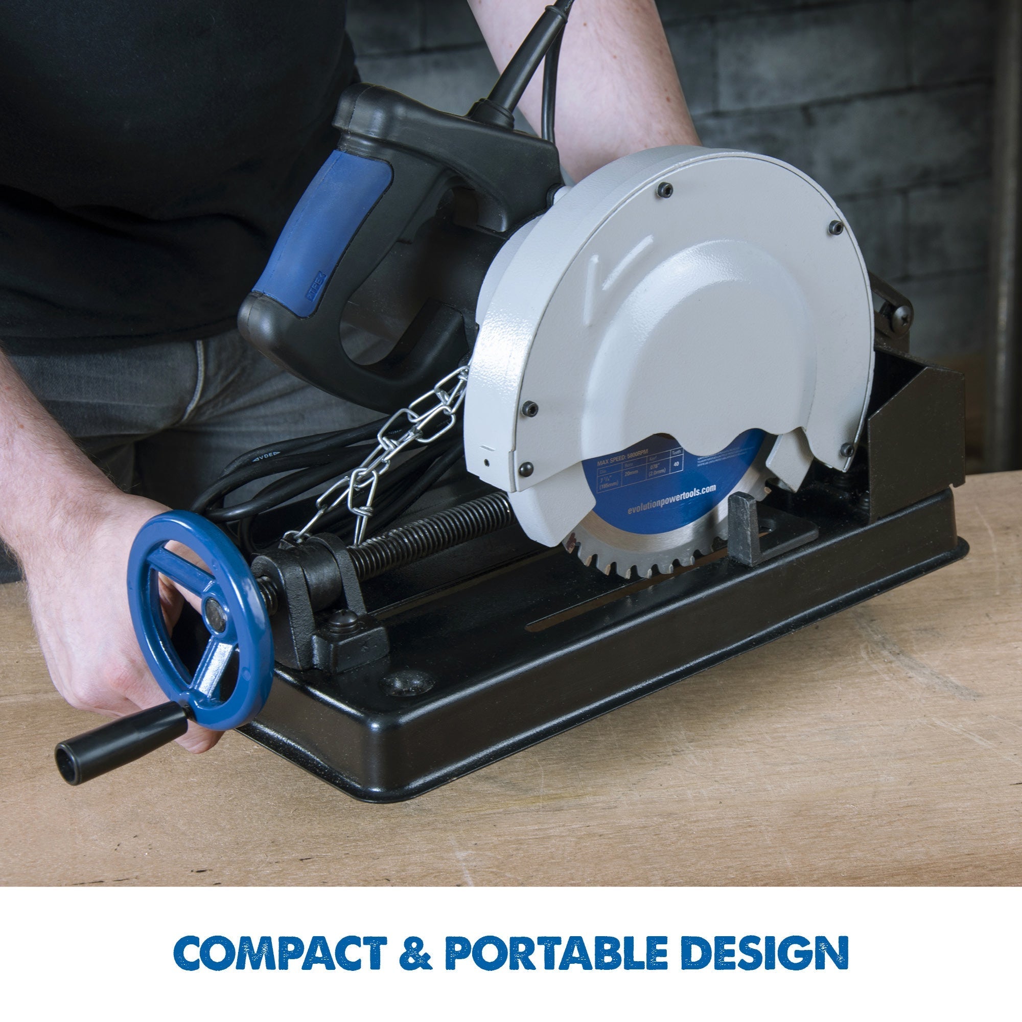 Evolution EVOSAW185HD Metal Cutting Chop Saw w/ 7-1/4 in. Blade