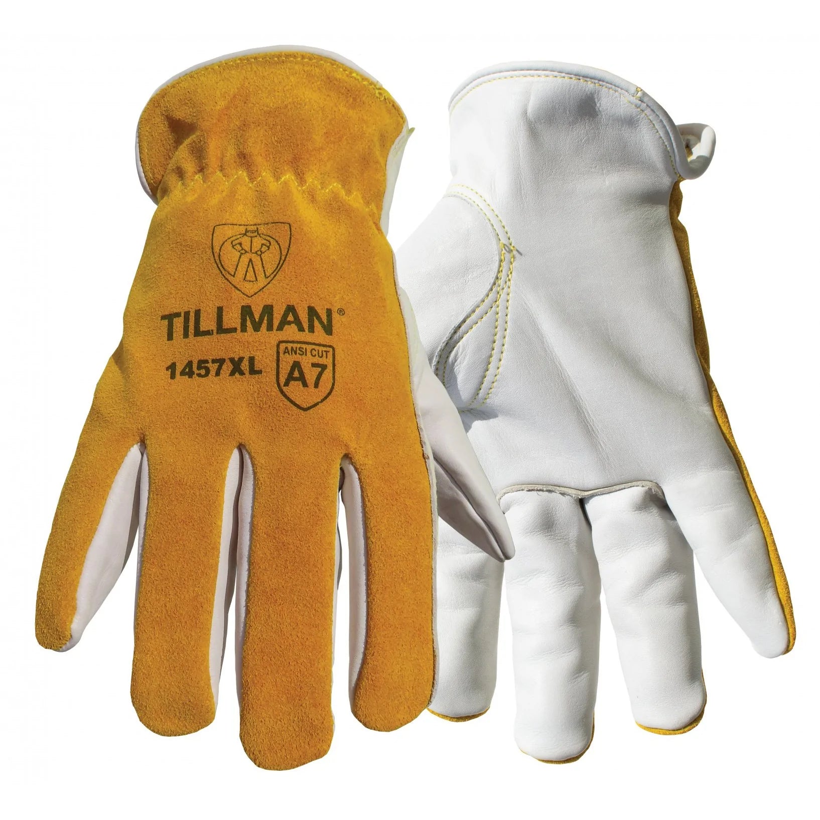 Tillman 1457 Top Grain Cowhide Drivers Gloves, ANSI A7 Cut Resistance