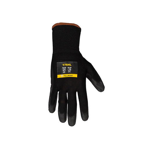 Tillman 1764 Polyurethane Coated Nylon Gloves, Black, 12pk