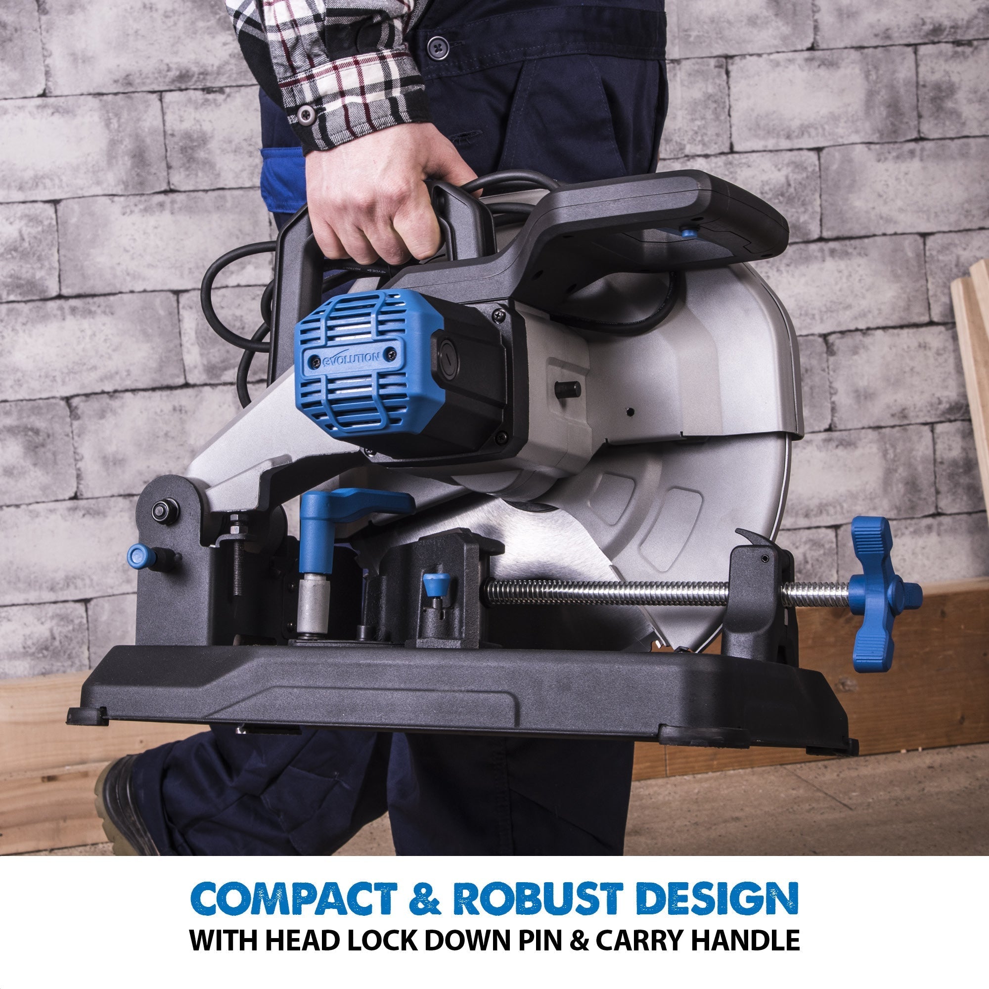 Evolution S355CPSL Metal Cutting Chop Saw w/ 14 in. Mild Steel Blade