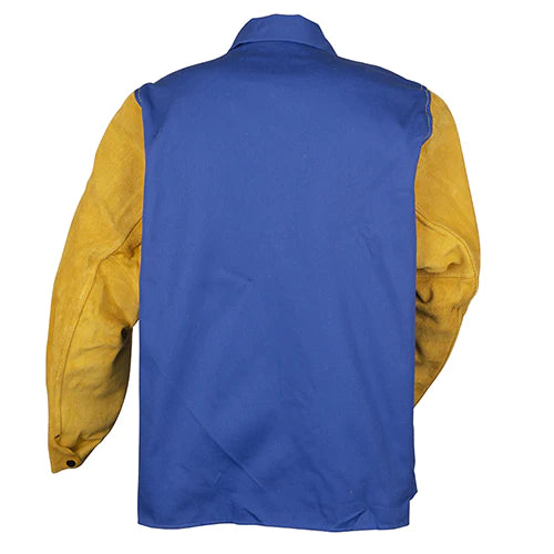 Tillman 9230 30" Blue Welding Jacket with Leather Sleeves