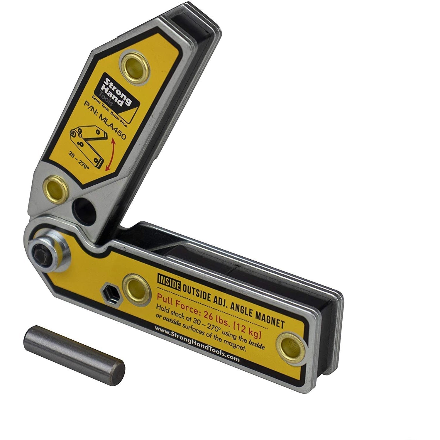 Strong Hand Tools MLA450 Adjustable Inside / Outside Angle Magnet, 4.7"