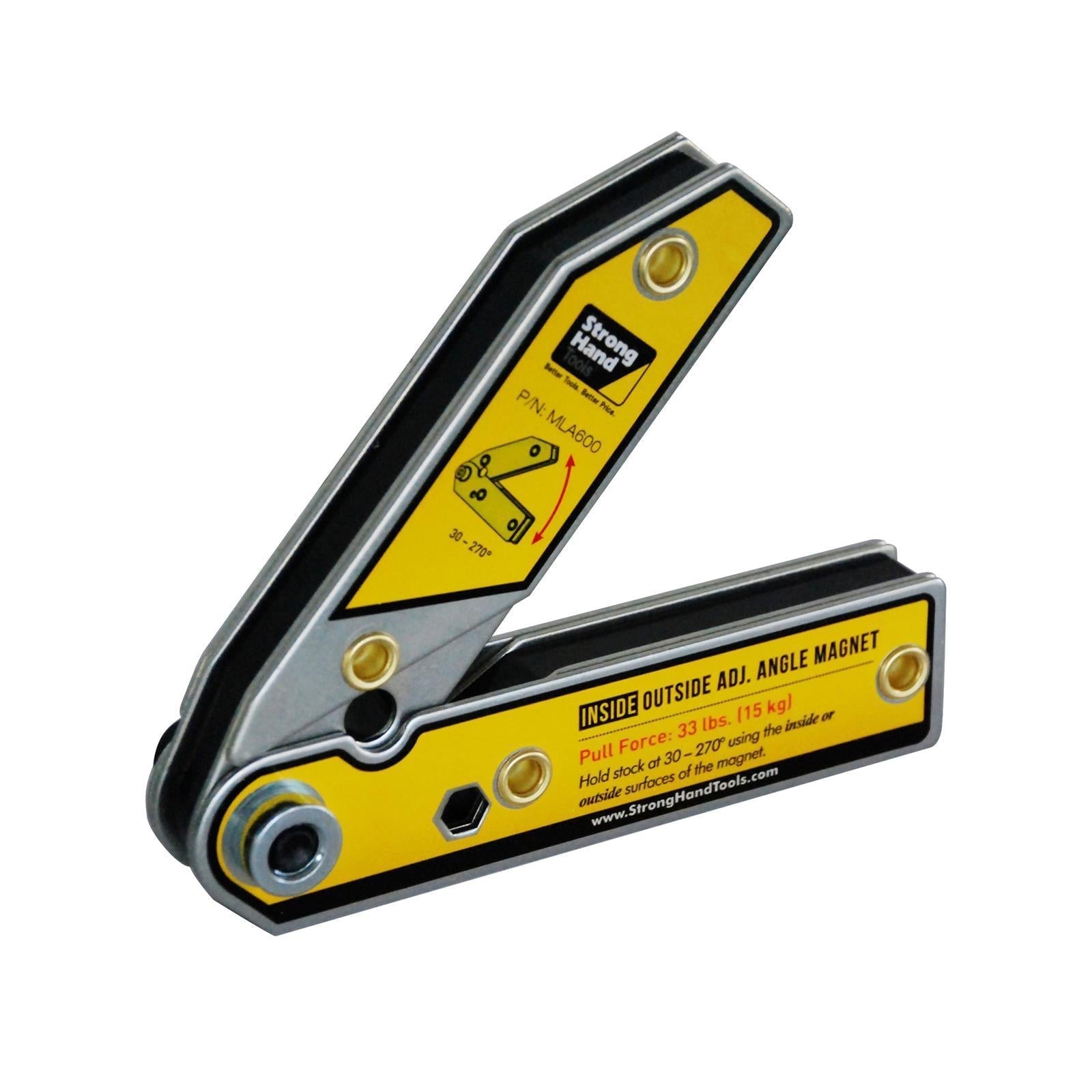 Strong Hand Tools MLA600 Adjustable Inside / Outside Angle Magnet, 6"