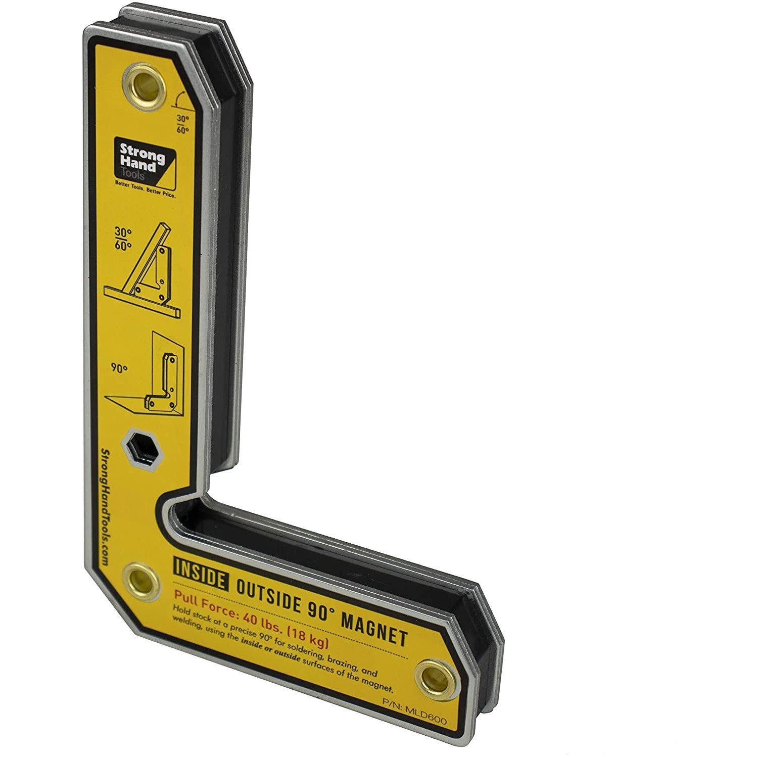 Strong Hand Tools MLD600 Inside / Outside Fixed Angle Magnet, 6"