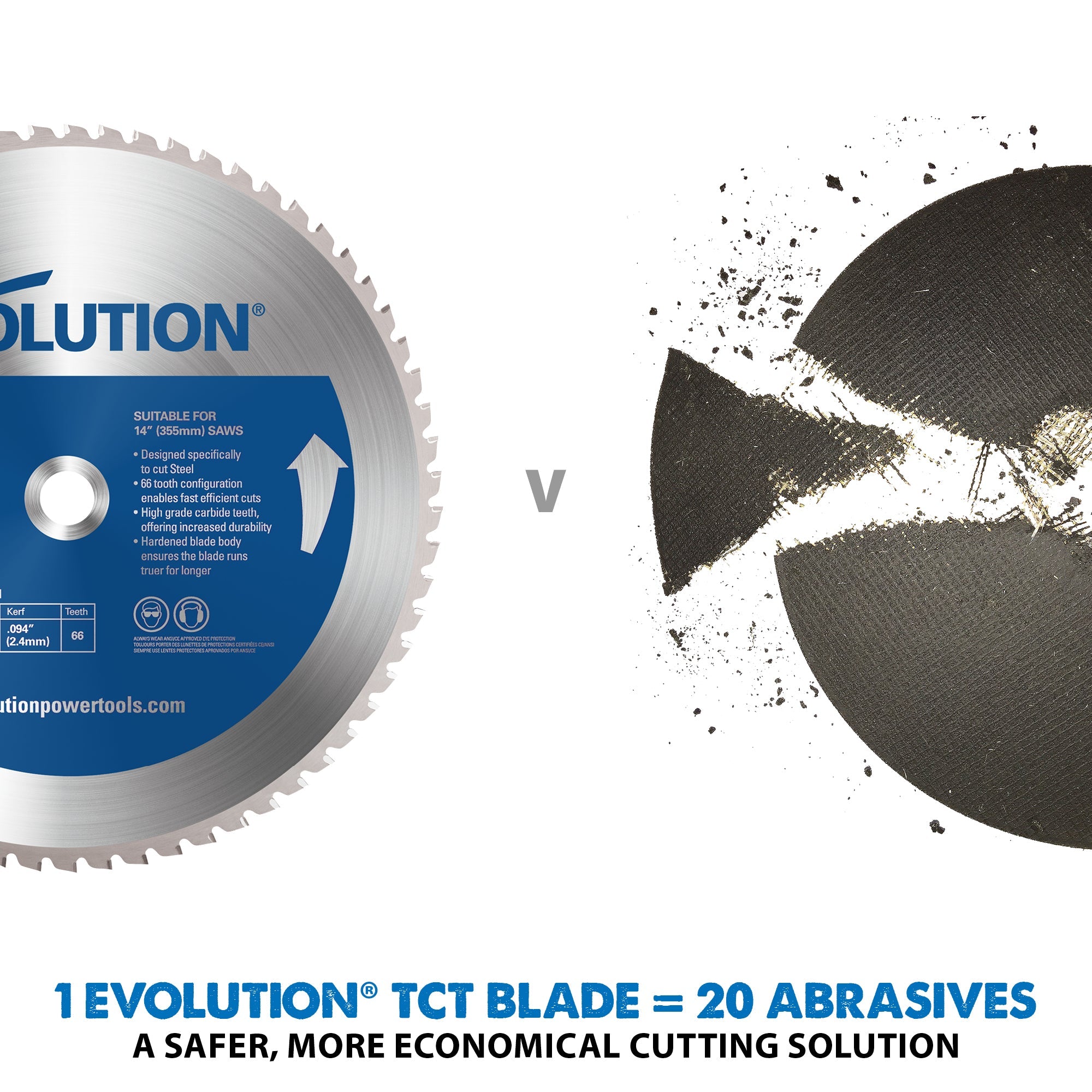 Evolution 15BLADEST | 15 in. | 70T | 1 in. Arbor | Mild Steel and Ferrous Metal TCT Blade