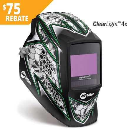 Miller Digital Elite Welding Helmet w/ ClearLight 4X, Raptor - 296773