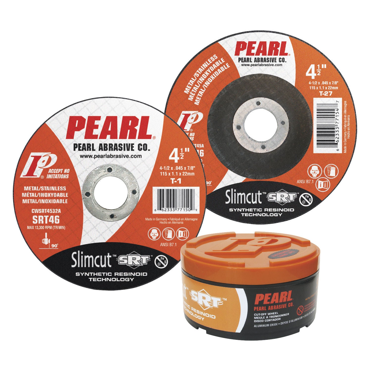 CWSRT4532A Slimcut™ SRT™ Cut-Off Wheel, T-1, 4.5" x .045 x 7/8 A46 (25 Pack)