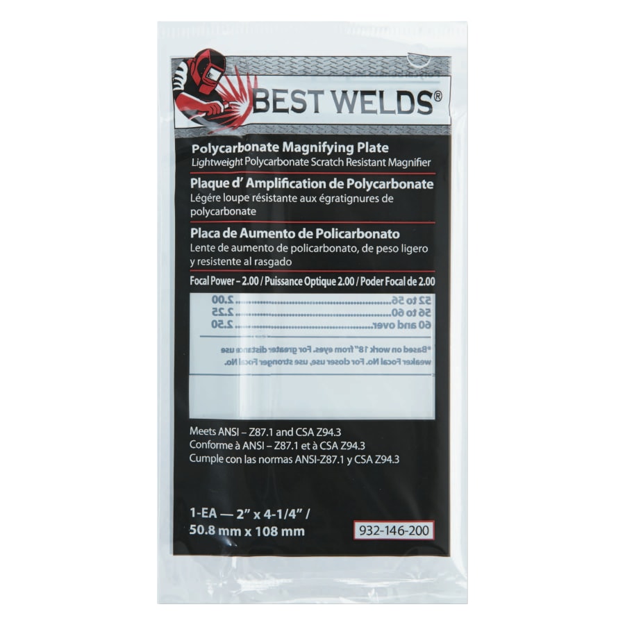 Best Welds Polycarbonate Magnifier Lens, 2" x 4.25" - 901-932-146