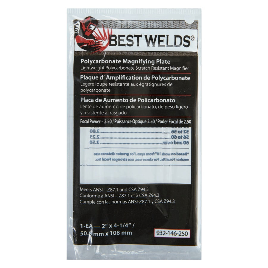 Best Welds Polycarbonate Magnifier Lens, 2" x 4.25" - 901-932-146