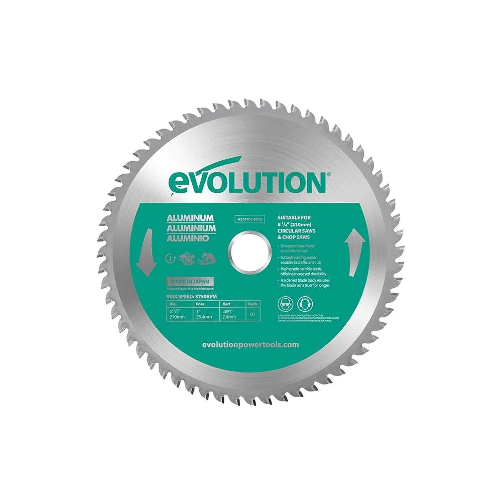 Evolution A210TCT-60CS | 8-1/4 in. | 60T | 1 in. Arbor | Aluminum and Non-Ferrous Metal TCT Blade