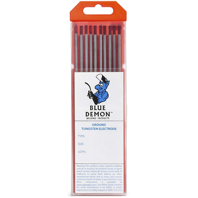 Blue Demon 2% Thoriated Tungsten, 10/pk - TE2T