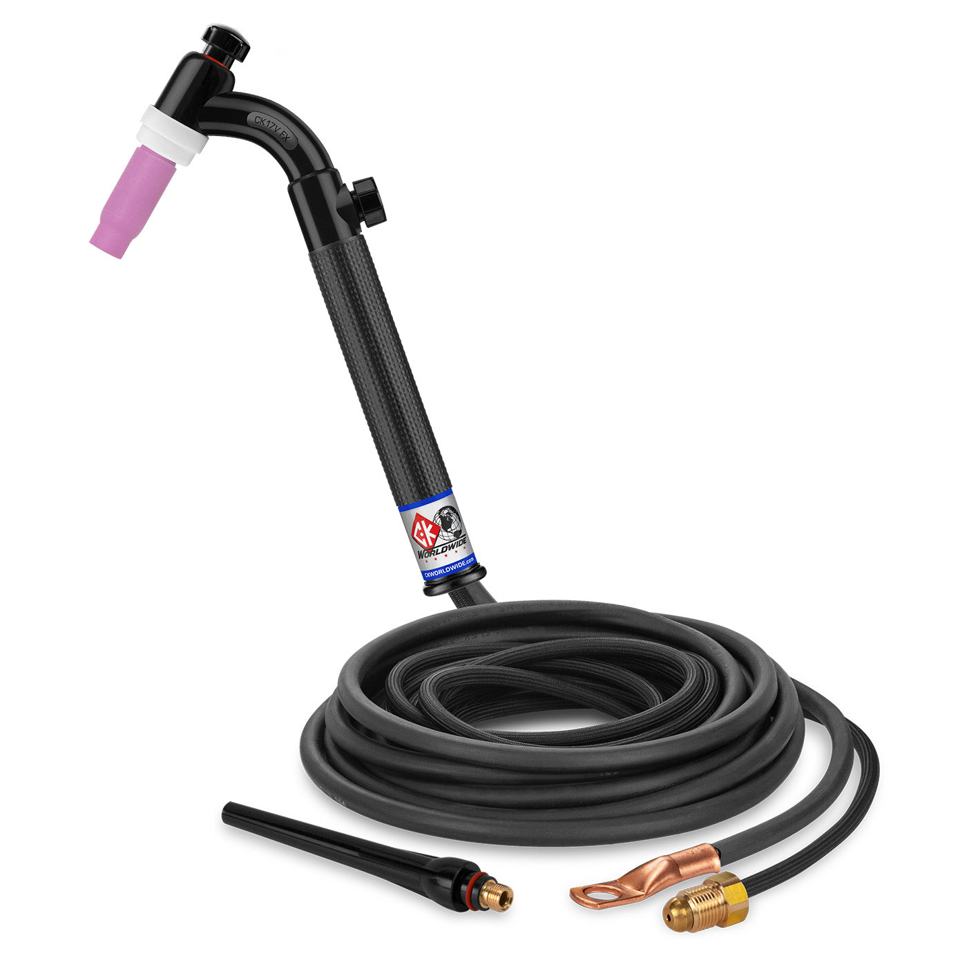 CK Worldwide 150A 17-Series 2pc TIG Torch w/ Valve and SuperFlex Cable