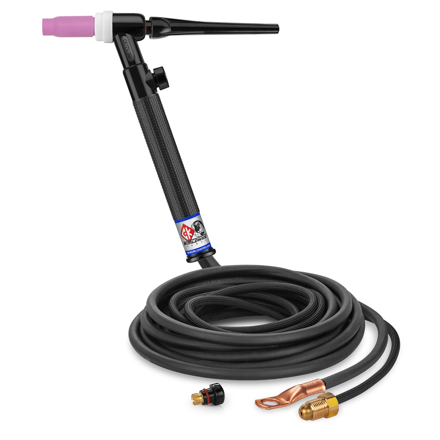 CK Worldwide 150A 17-Style 2-Piece TIG Torch w/ Valve and SuperFlex Cable