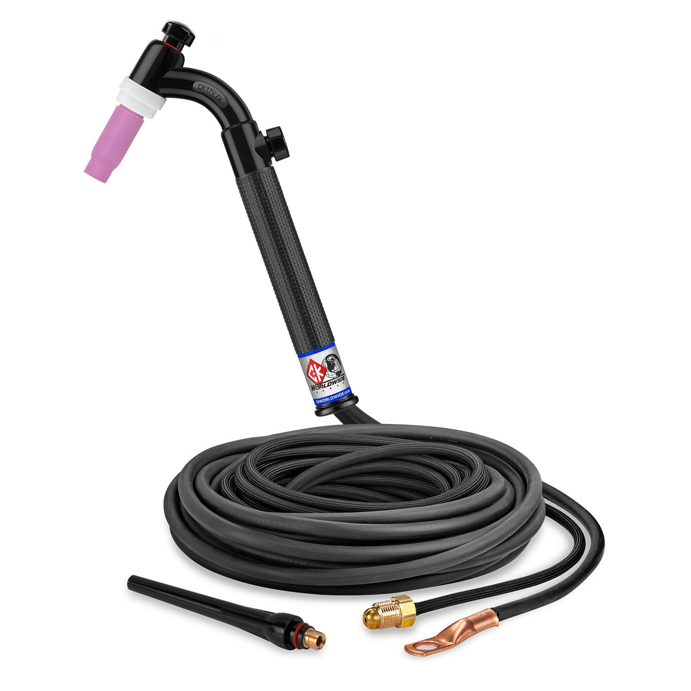 CK Worldwide 150A 17-Series 2pc TIG Torch w/ Valve and SuperFlex Cable