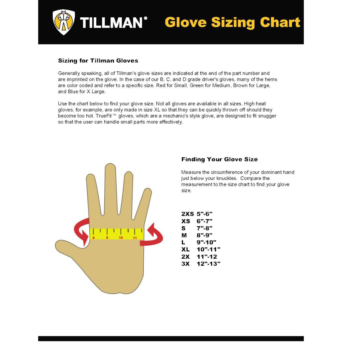 Tillman 1940 Top Grain Goatskin Welding/Metalworker Gloves w/ Impact Protection
