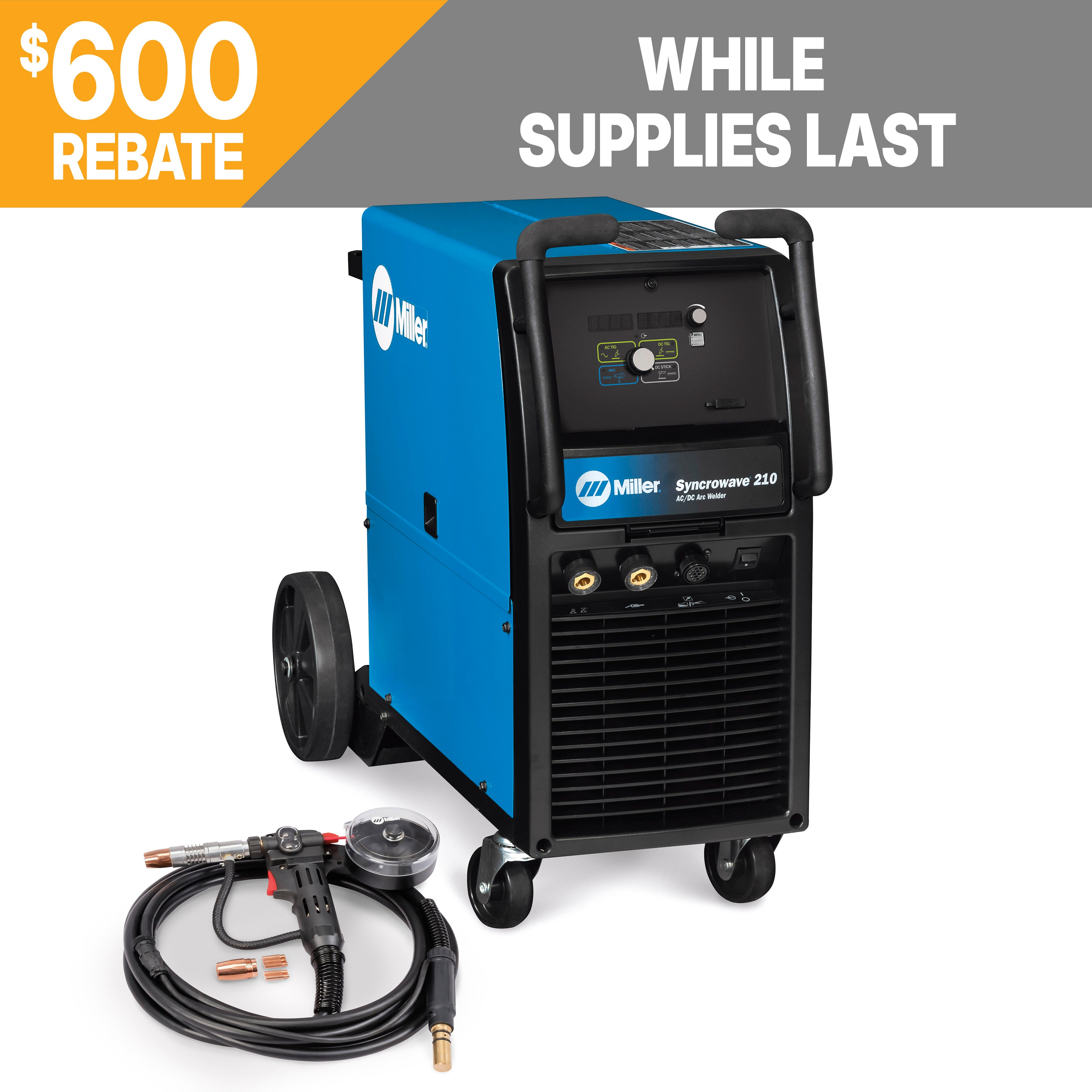 Miller Syncrowave 210 TIG/Stick Welder Package w/ Spoolmate 150 - 951684