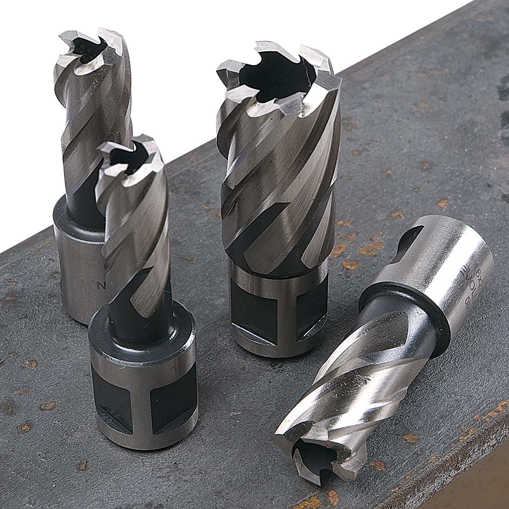 Evolution 6pc 1 in. Depth Annular HSS Mag Drill Cutter Set 9/16 To 1 in. With 3/4 in. Weldon Shank