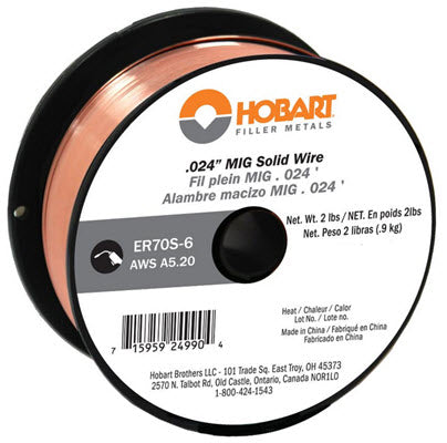 Hobart ER70S-6 MIG Welding Wire, 2lb Spool