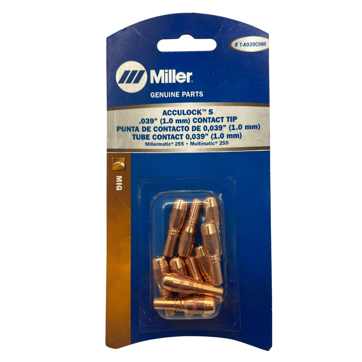 Miller AccuLock S MIG Contact Tip, 10/pk Box