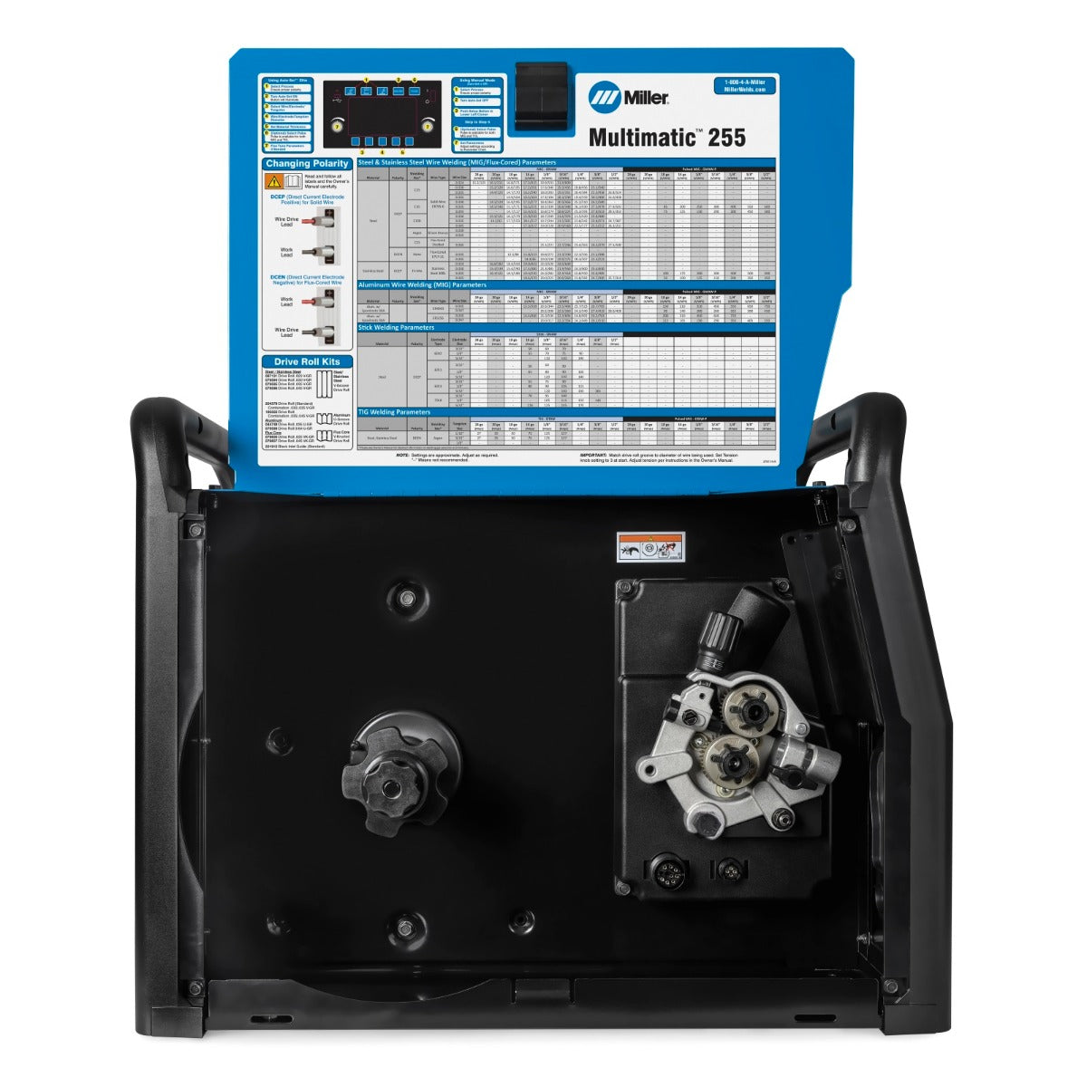 Miller Multimatic 255 Pulsed Multiprocess Welder w/Running Gear, 208-575V - 951767