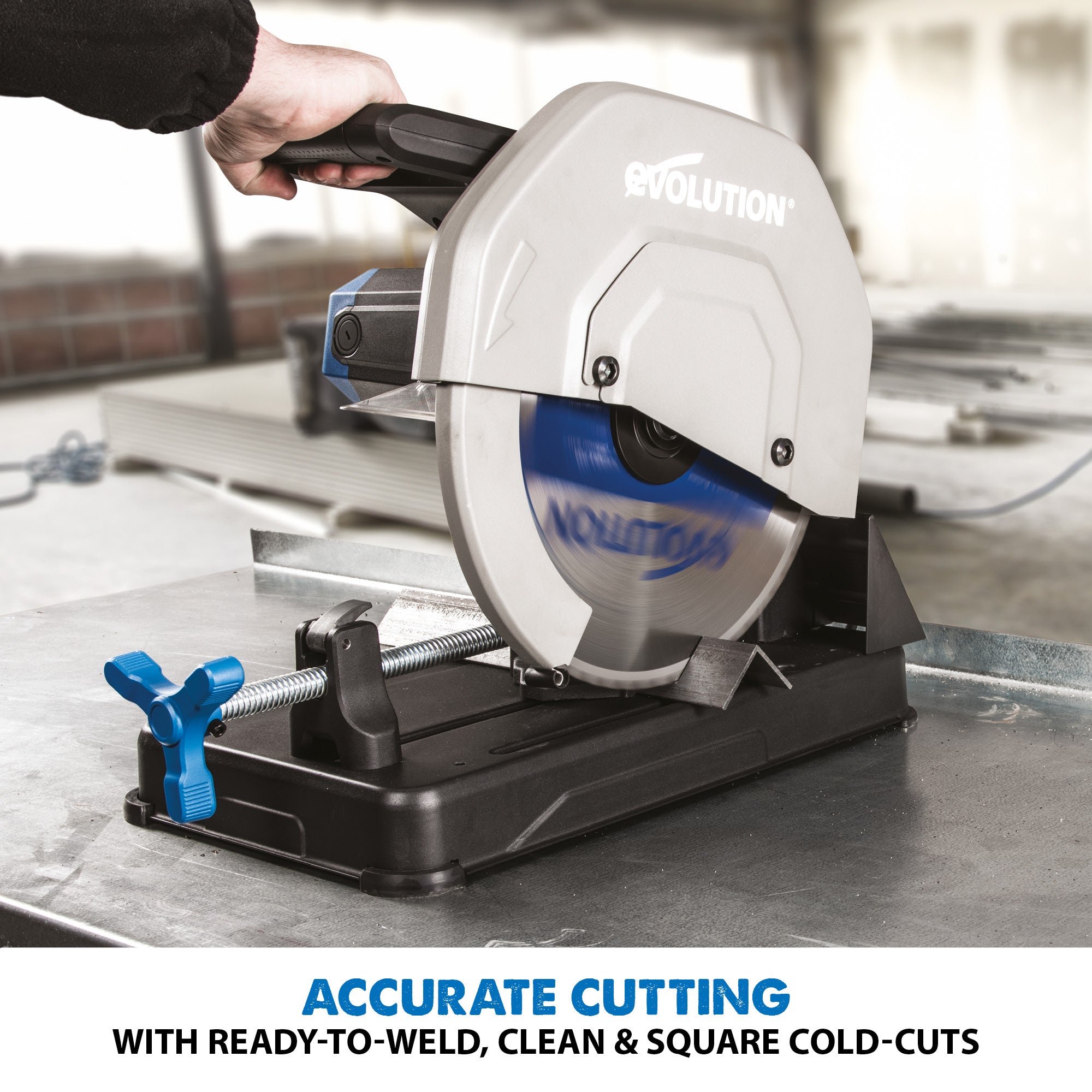Evolution S355CPSL Metal Cutting Chop Saw w/ 14 in. Mild Steel Blade
