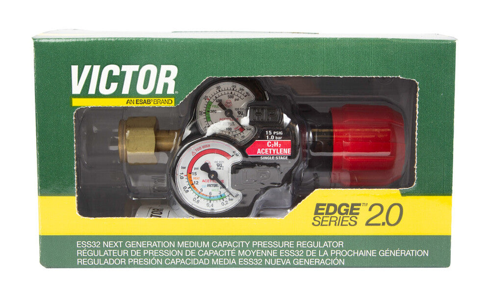 Victor EDGE 2.0 ESS32-15-300 S/S Acetylene Regulator - 0781-3629 Victor EDGE 2.0 ESS32-15-300 S/S Acetylene Regulator - 0781-3629