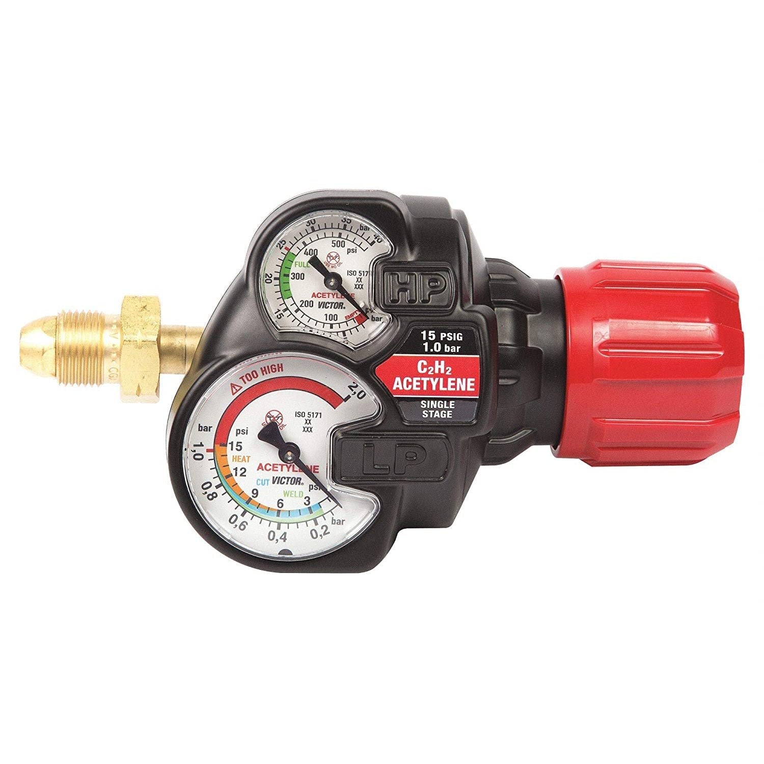 Victor Edge 2.0 ESS42 HD Acetylene Regulator, CGA 510 - 0781-3602