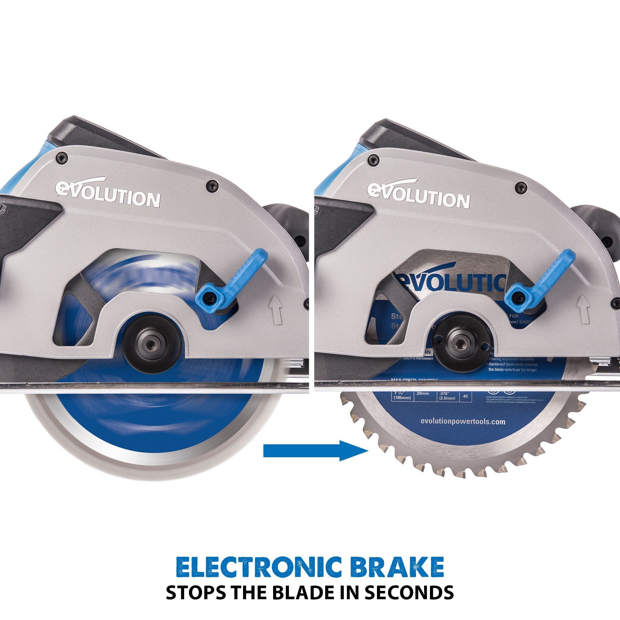 Evolution S185CCSL Metal Cutting Circular Saw, 7-1/4 in. Blade