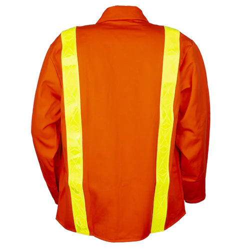 Tillman 6230DRT 9oz 30" Hi-Vis Orange FR Jacket w/ Reflective Stripes