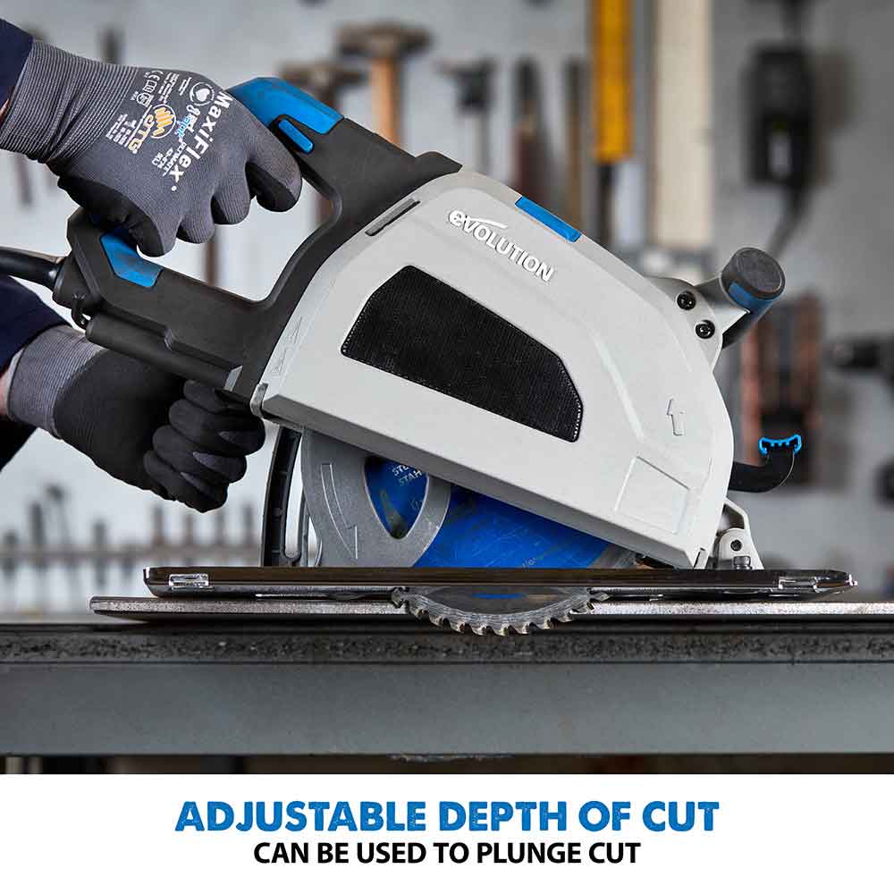 Evolution S210CCS Metal Cutting Circular Saw w/ 8-1/4 In. Mild Steel Cutting Blade & Chip Collection