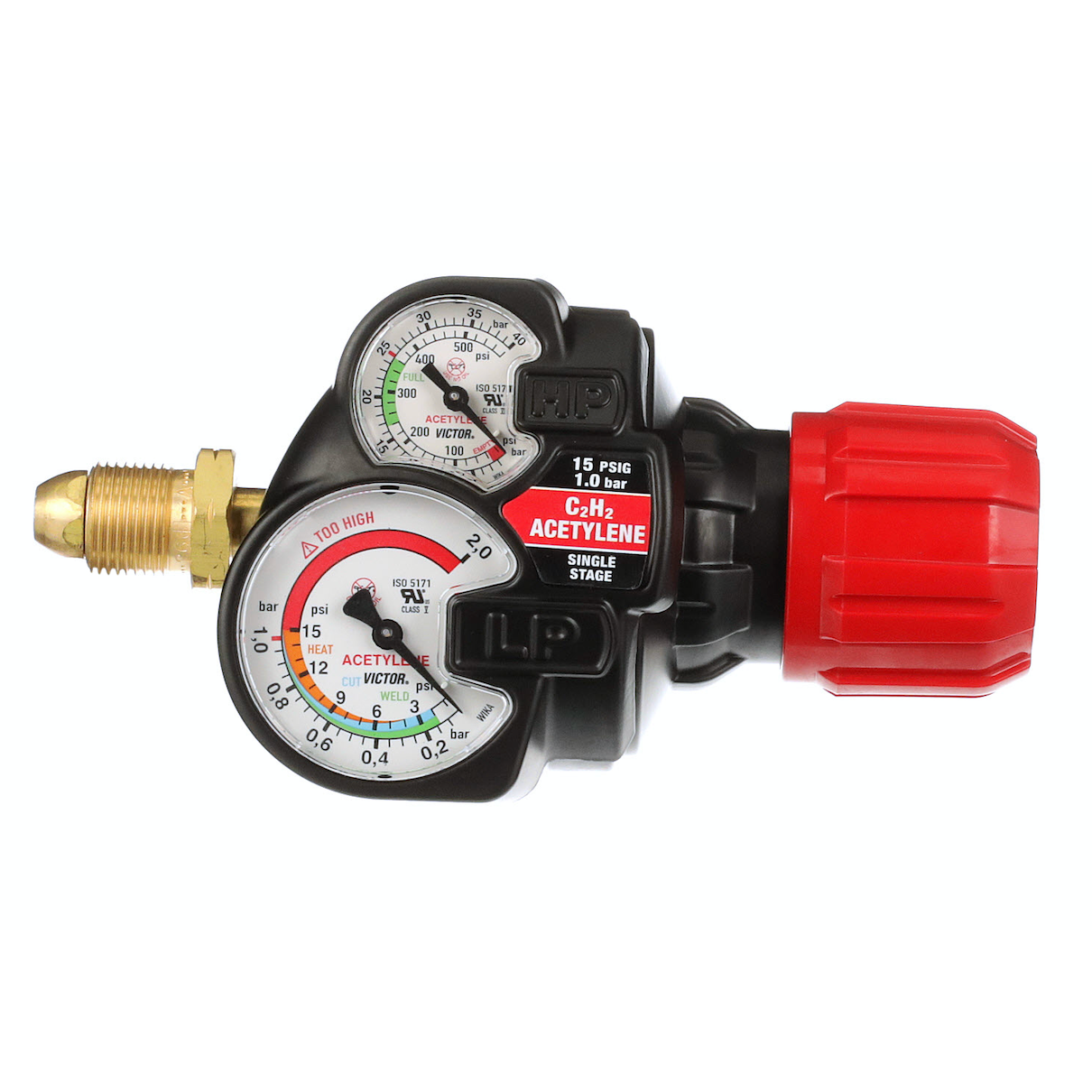 Victor Edge 2.0 ESS42 Acetylene Regulator, CGA 993 - 0781-3604