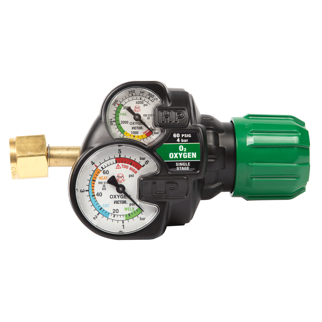 Victor Edge 2.0 ESS42 HD Oxygen Regulator, CGA 540 - 0781-3600
