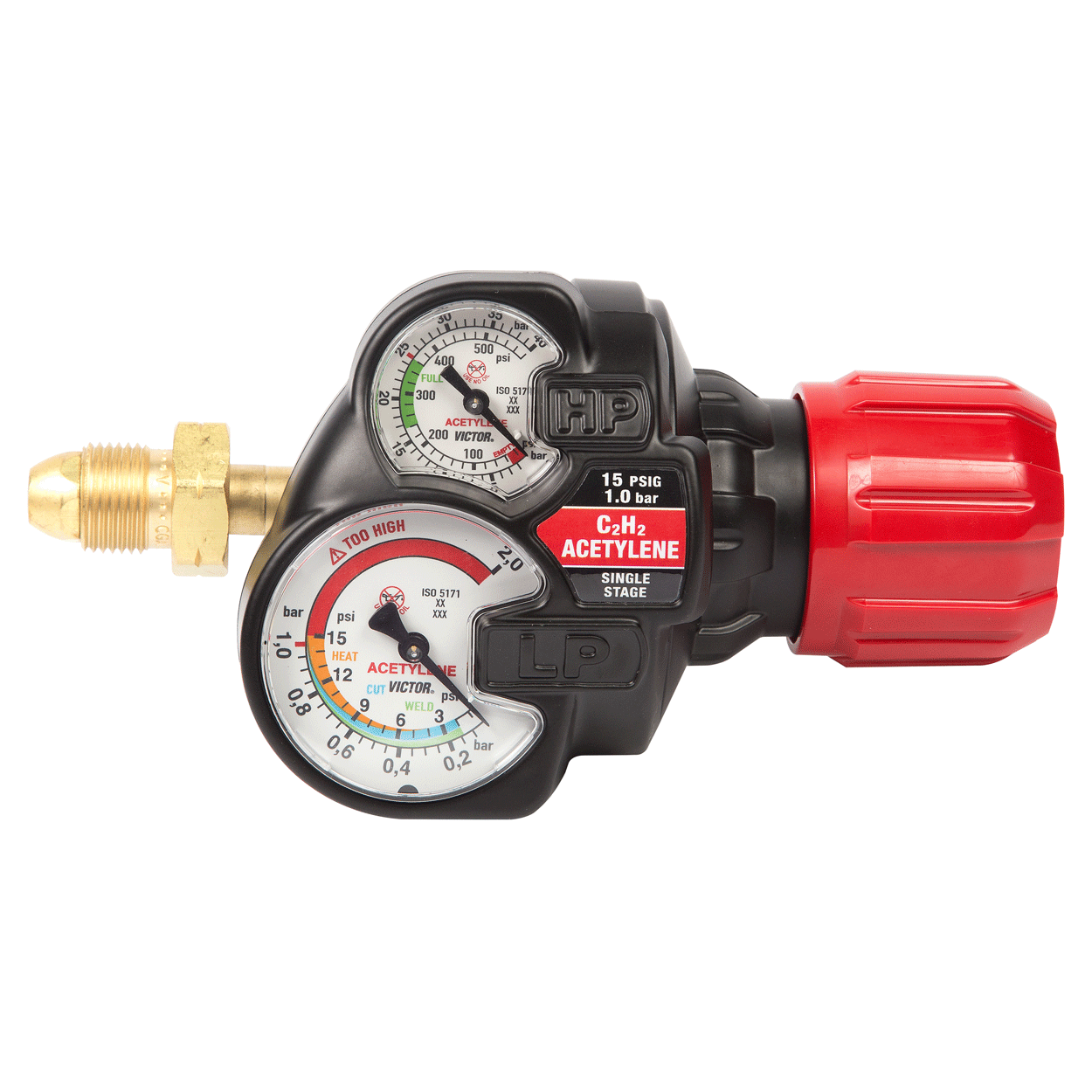 Victor Edge 2.0 ESS42 Acetylene Regulator, CGA 410 - 0781-3605